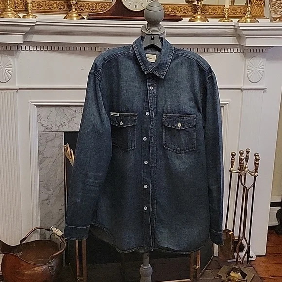 FEAR OF GOD - 【Mサイズ】Essentials Denim Shirt Dark Indigo $_12.JPG?set_id=880000500F